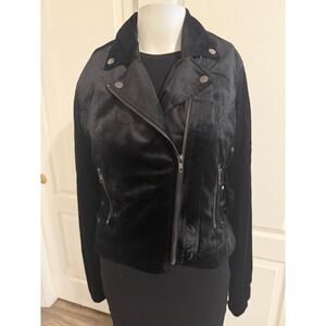 Disney Her Universe Maleficent Mistress of Evil Velvet Moto Jacket Black SM NWT